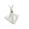 Doudou Lapin Mouchoir Doudou et Compagnie – Blanc cassé & Bleu | Cadeau naissance doux et sécurisé